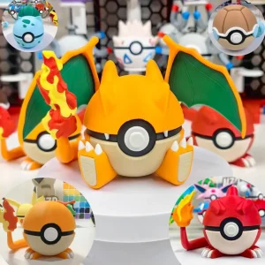 Poké Ball premium in tanti design: Charmander, Squirtle, Bulbasaur, Charizard e molti altri.