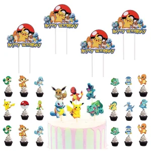Pikachu Kuchen Topper Deko