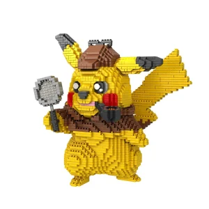 Modello a blocchi di Detective Pikachu (15 cm x 15 cm x 15 cm)