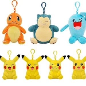 Portachiavi Pokemon Mew Piplup Squirtle Bulbasaur Eevee Peluche Portachiavi