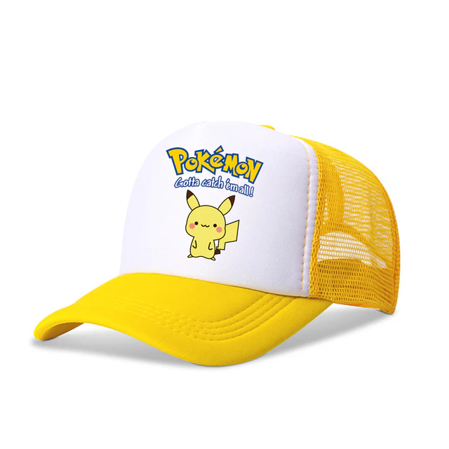 Grandi cappelli da baseball estivi Pokemon Pikachu per bambini - immagine 5